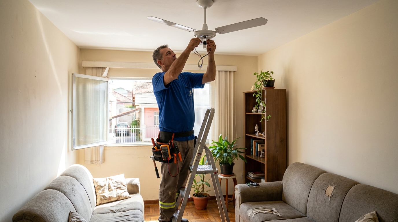 Montagem de Ventilador em Gravataí‑RS